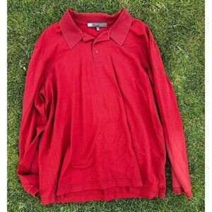Robert Barakett Polo Shirt Mens XL red Long Sleeve